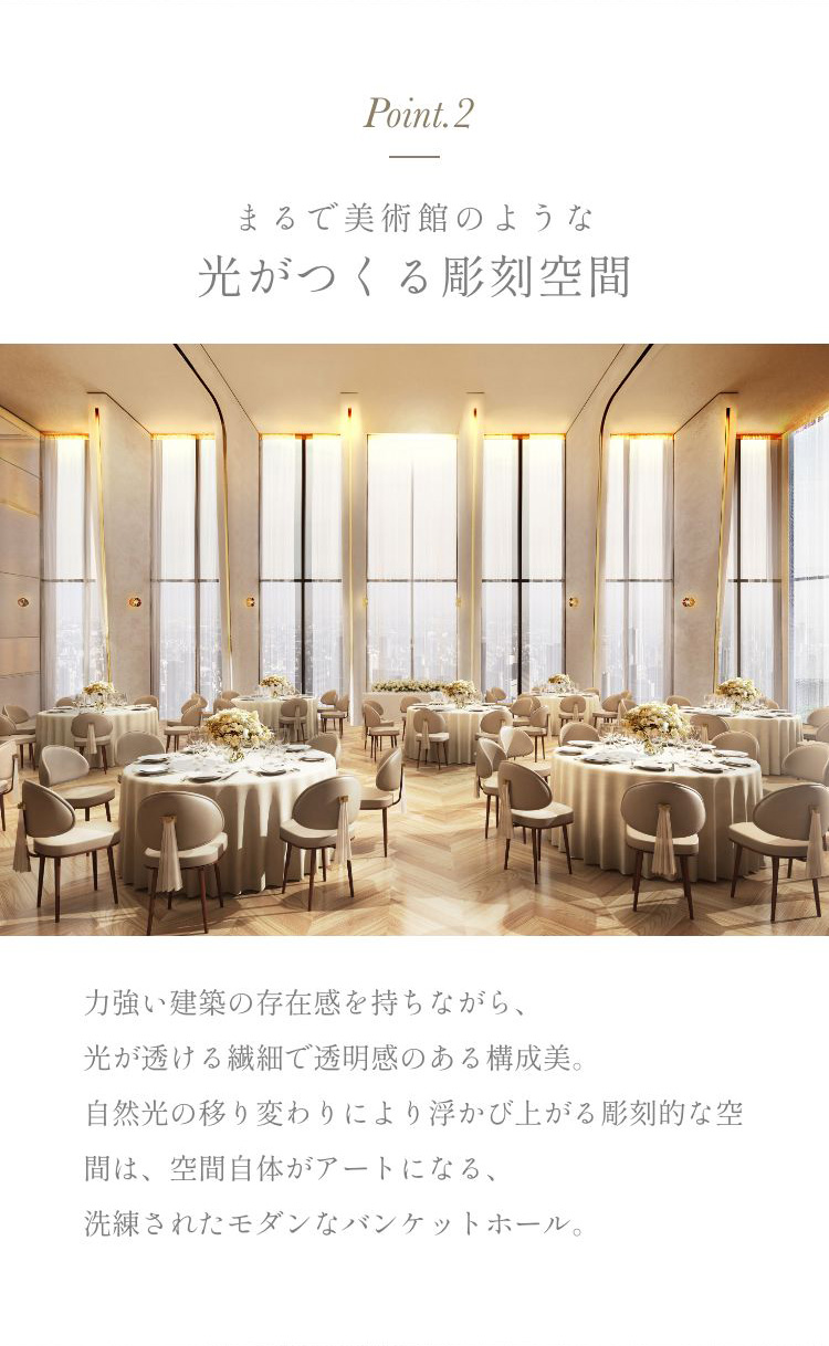 まるで美術館のような光がつくる彫刻空間